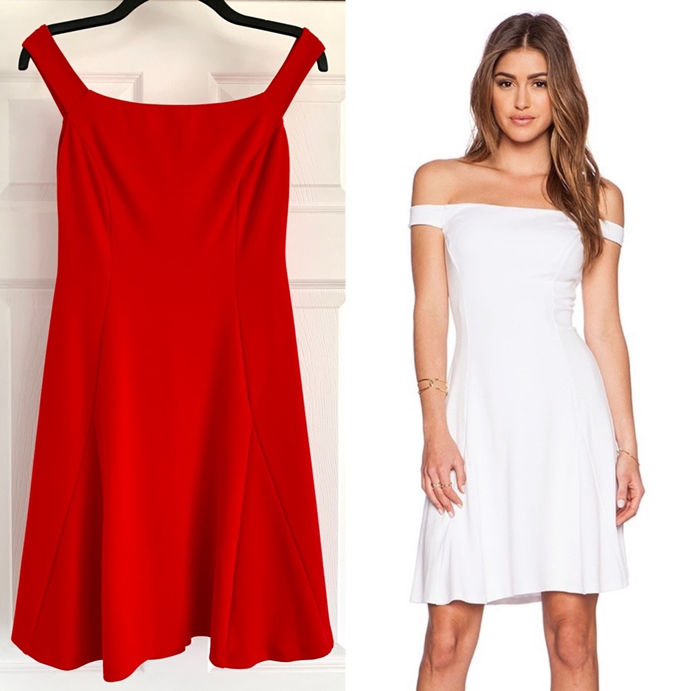 Bailey 44 Cabana Flared Dress Red S NWOT